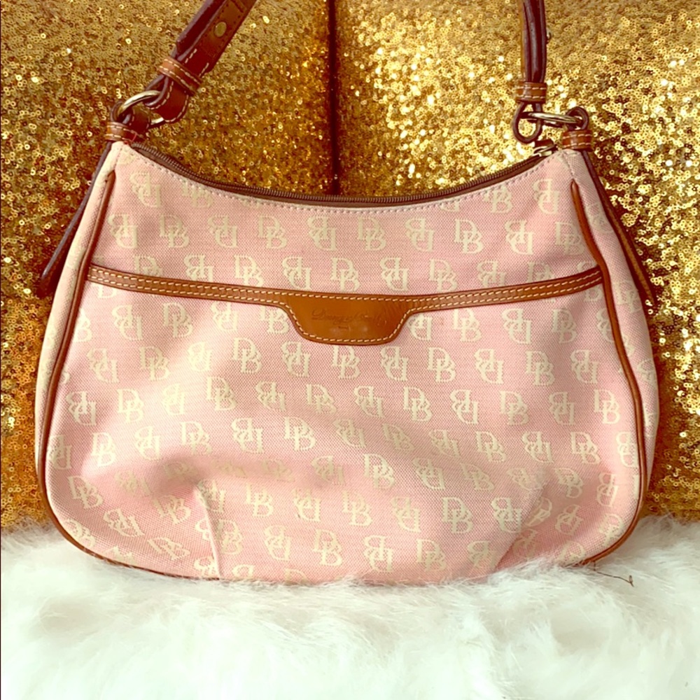 Dooney & Bourke pink canvas signature tote